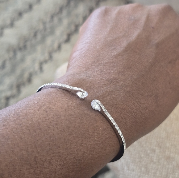 Givenchy Elegant Silver Bracelet Crystal Accents New Women - Picture 8 of 15